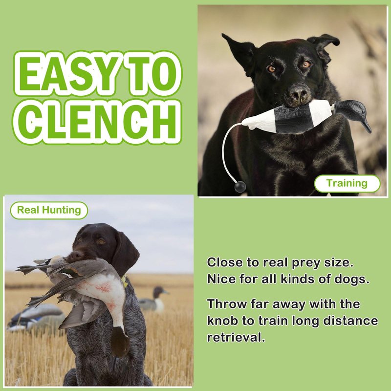 Archerest Dead Black and White Duck Dummy Bumper Toys for Waterfowl Hunting Retriever Dog Training, Floating Bird Dummy Trainer Outdoor Soft Durable Realistic Fowl