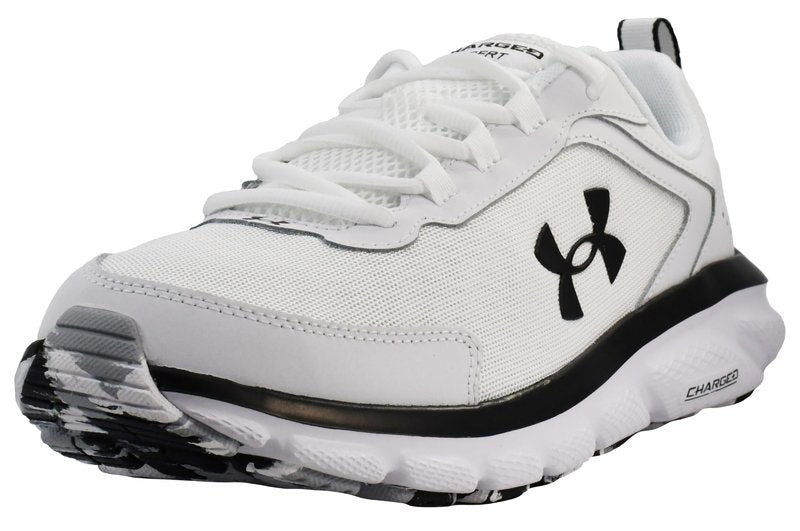 Under Armour Mens Charged Assert 9 Marble Running Shoe, White(101 Black, 8 US