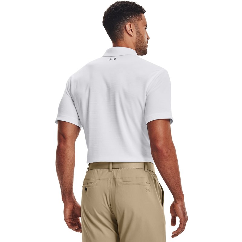 Under Armour Men's Tech Golf Polo , White (100)/Graphite, Small