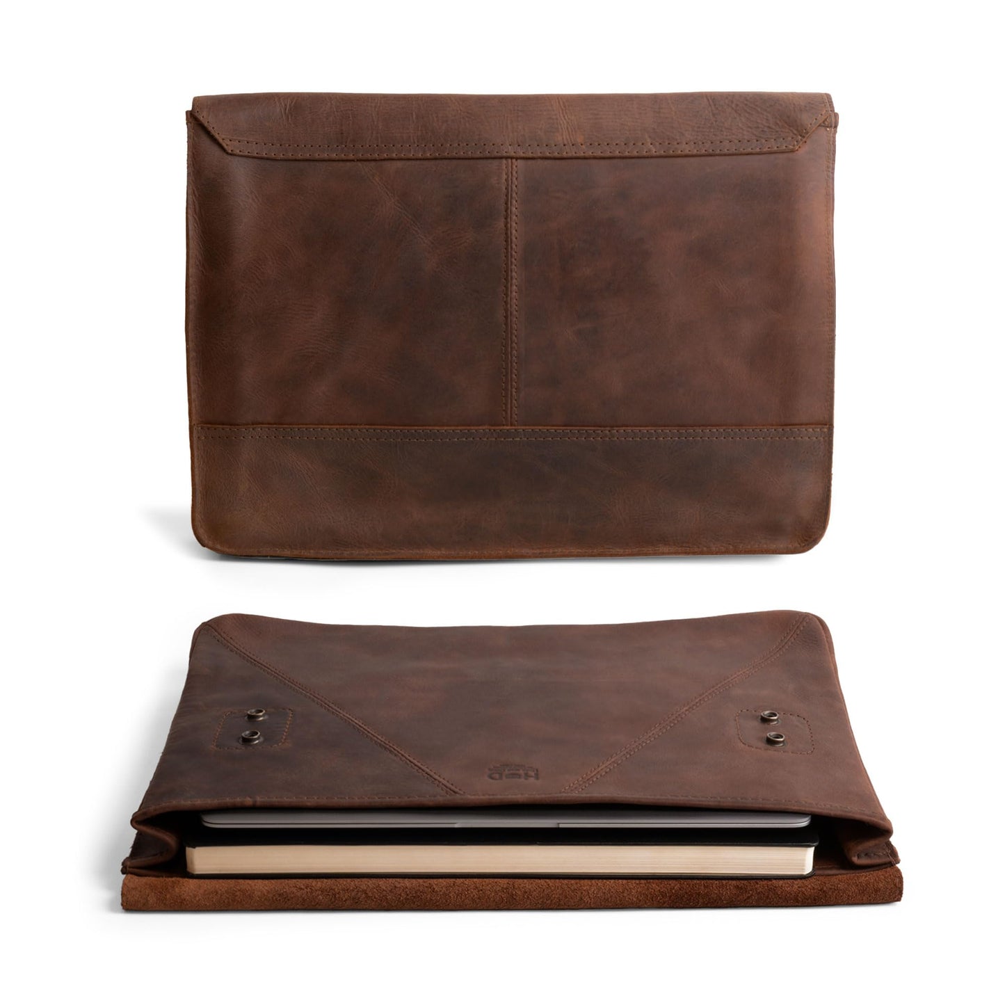 Leather Document Holder XL, Premium Leather Portfolio for Men, Padfolio/Folio, Professional Resume Folder/Binder, Stylish Legal Pad Holder for Office and Business (Bourbon Brown)