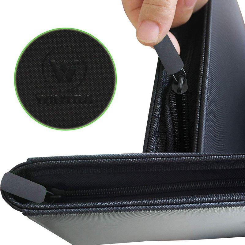 WINTRA Premium 360 Pockets Black Zippered Playing Card Binder - Sturdy Trading Card Holder Album ，9 Pocket Side Loading Card Folder with 20 Sheet Sleeves for Trading and Sports Cards
