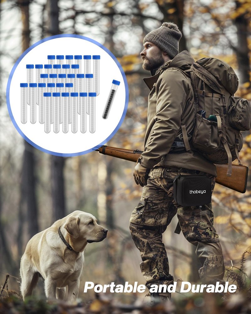 THOBEYA 30 Pcs Muzzleloader Accessories Kit, Charge Tubes Black Powder Accessories for Precision Quick Reloads, Traditions Black Powder Measure Storage Box