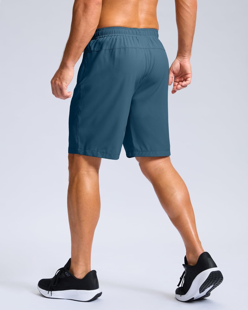 G Gradual Men's Athletic Running Shorts with Zipper Pockets Quick Dry 7"/ 5"/ 9" Workout Gym Shorts for Basketball Hiking(Dusty Blue,9L)