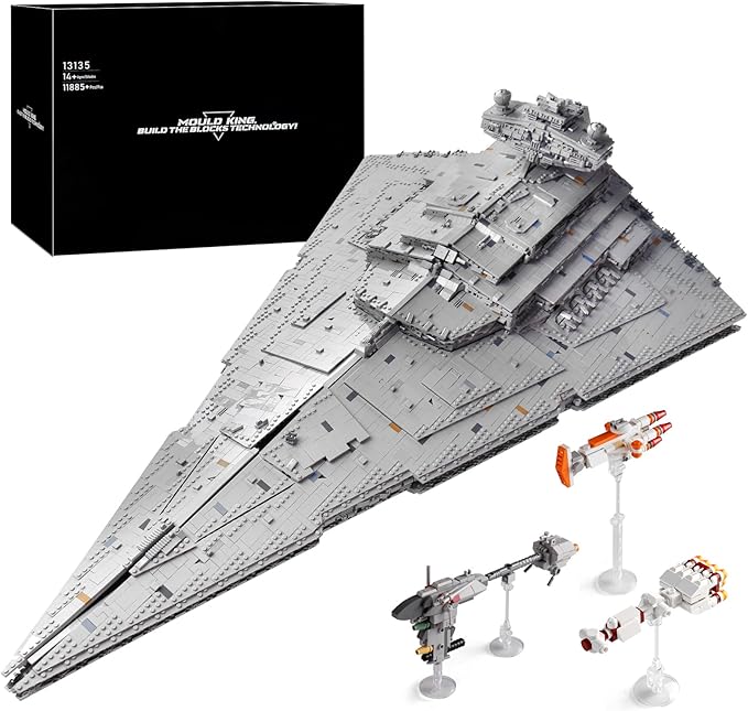 13135 Super Star Destroyer Model Imperial-Class I Star Destroyer Building Toy 11885+Pcs Collectible Buildable Highly Detailed Starship Construction Set Build and Play Awesome Toy Building Kit