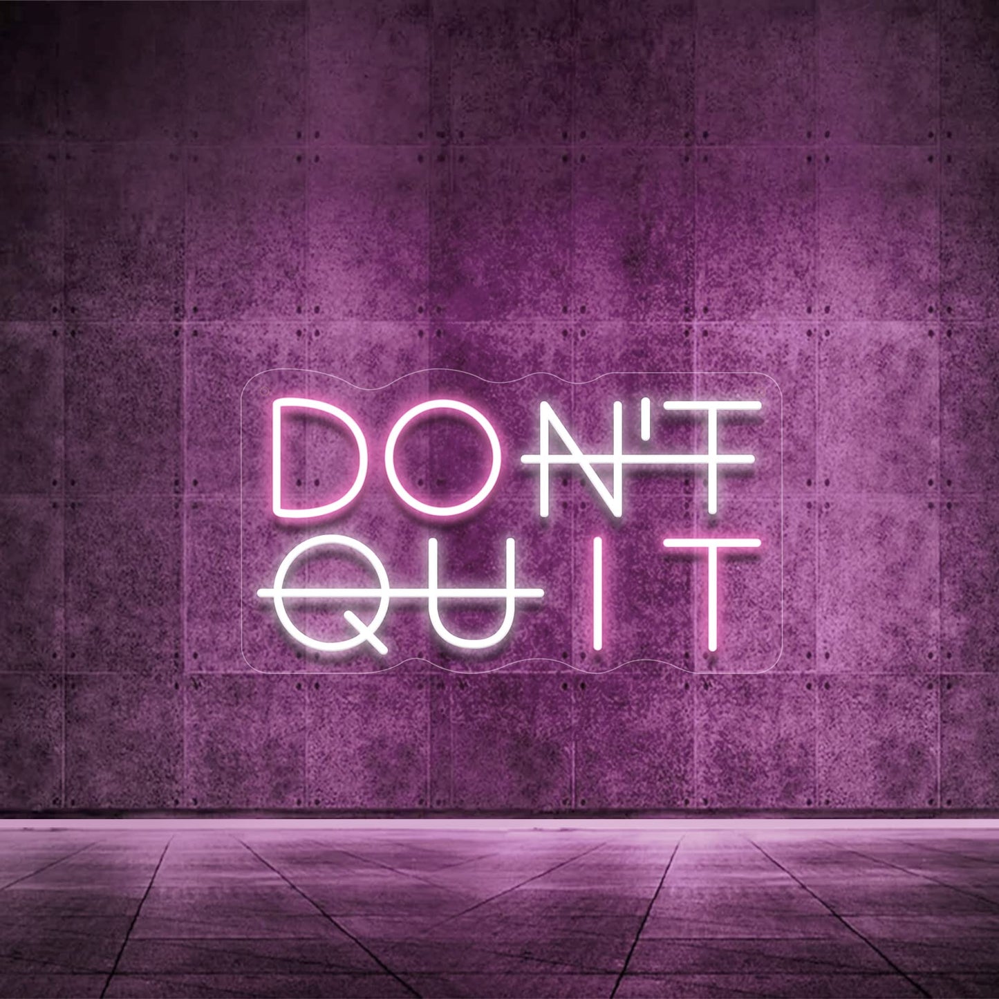 YIKBIK Don't Quit LED Neon Sign for Wall Decor, DO IT Neon Lights Party Decorations, USB Powered Switch Lighting Adjustable for Office, Gym, Man Cave, Gamer Room Decor