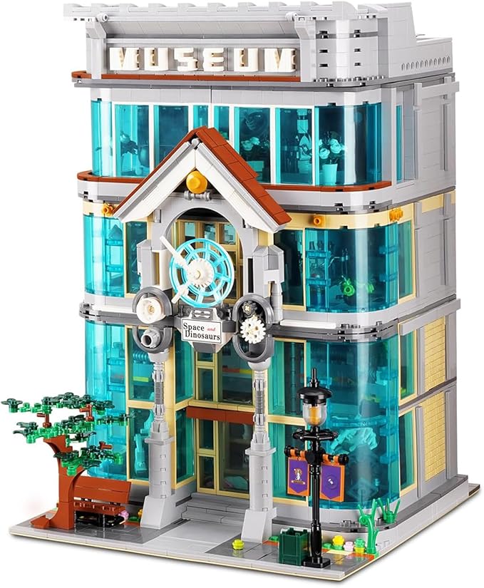 General Jim’s Science Museum 4-Story Modular Building Blocks Set with LED Lighting 3784 Pieces City Architecture Model | General Jim’s Toys &amp Bricks