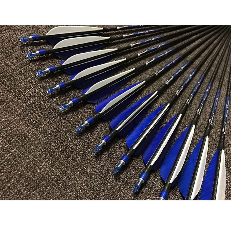 ZSHJGJR Archery Arrow Feathers 4Inch 5 Inch Turkey Feathers Fletchings Arrow Feathers Fletches Right Wing for DIY Hunting Arrows 50PCS (4inch, Right Wing, White)