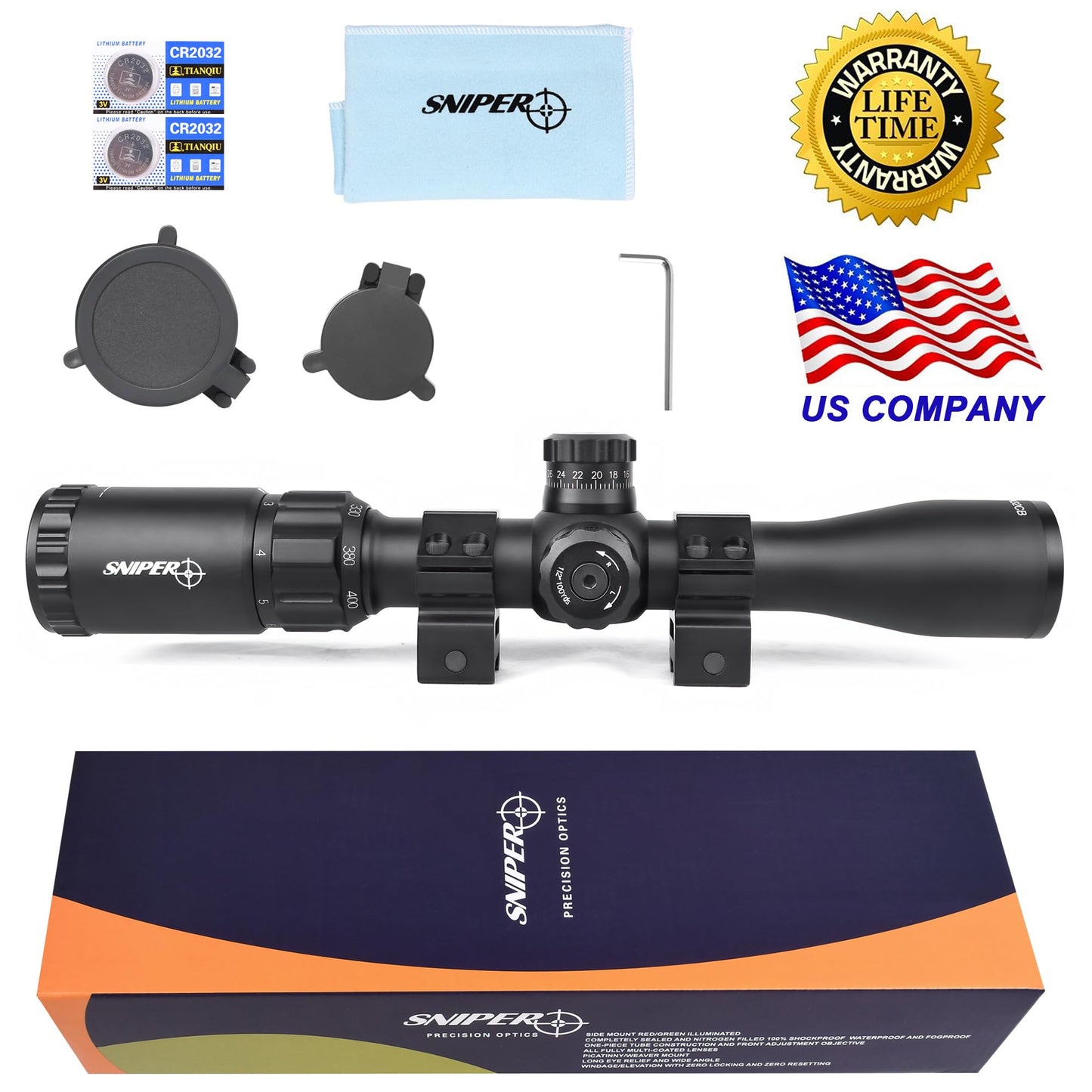 MT2-7X32CB Crossbow Scope 2-7X32 with Speed Ring 270-450 FPS for Crossbows Scopes for Hunting