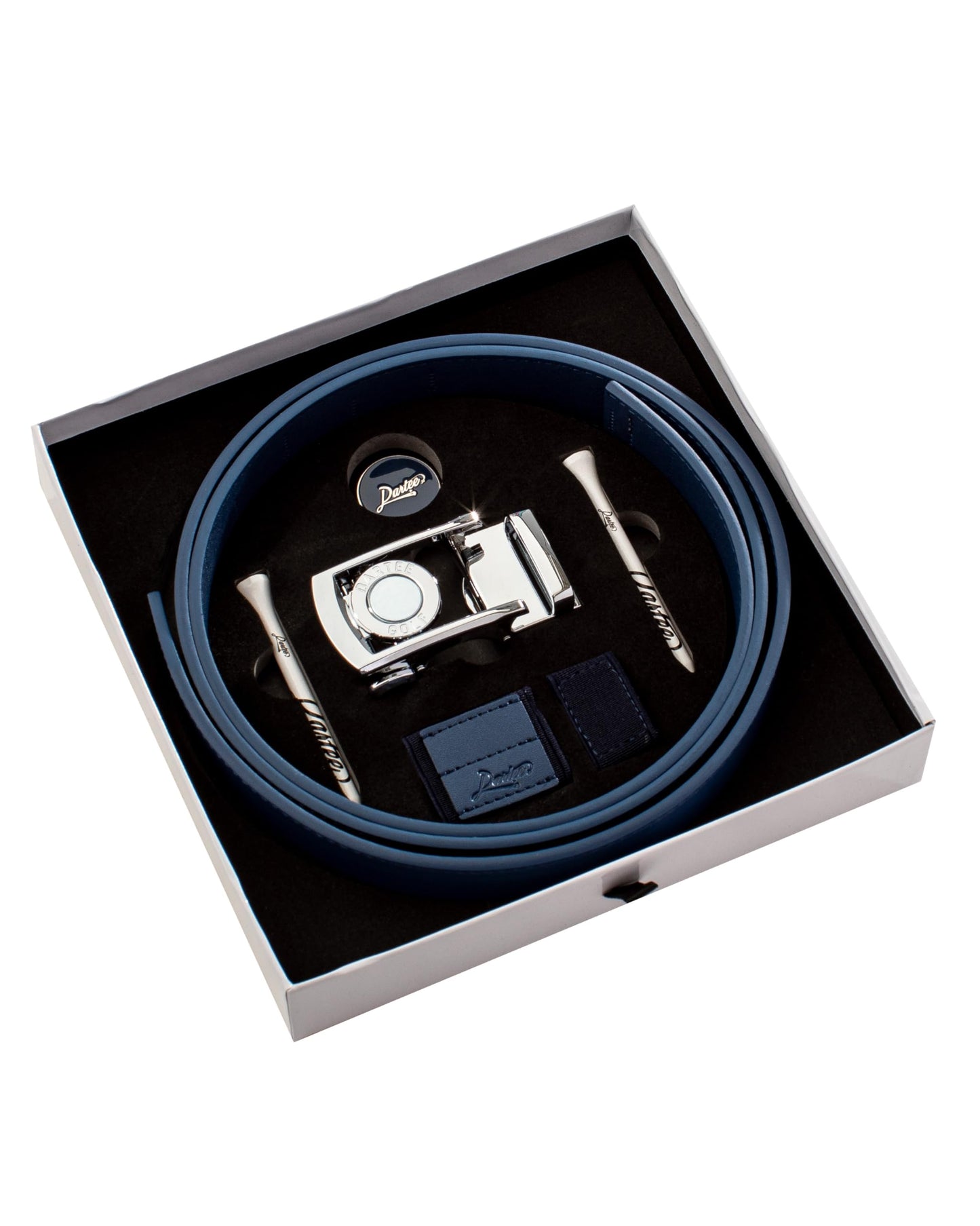 Dartee Golf Belt Rain Check Collection – Sea Swell Blue