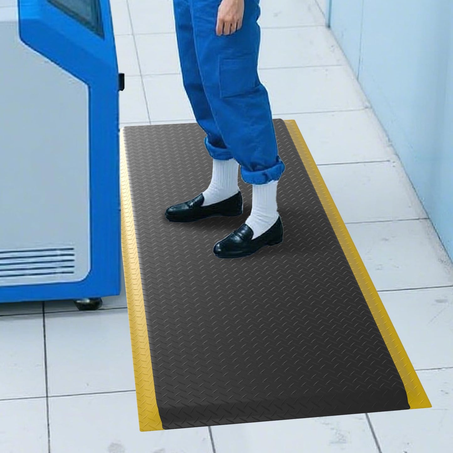 Anti Fatigue Mats Industrial, 84" x 35" Ergonomic Anti-Fatigue Standing Floor Mat, Anti-Slip Memory Foam Floor Mat, Helps Relieve Back and Leg Soreness During Work