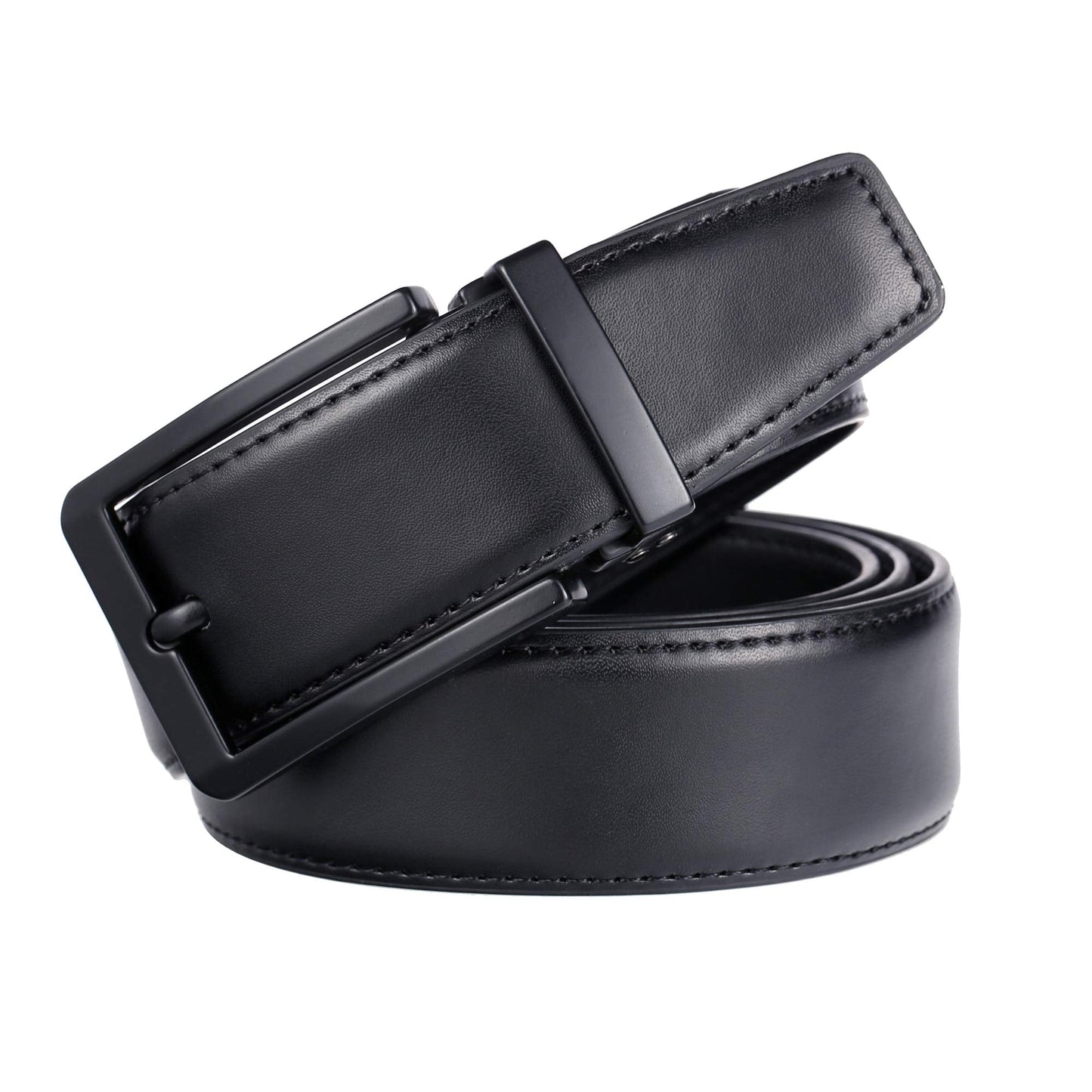 Weifert Men's Dress Belt Black Leather Belts for Jeans (28-30, Black2)