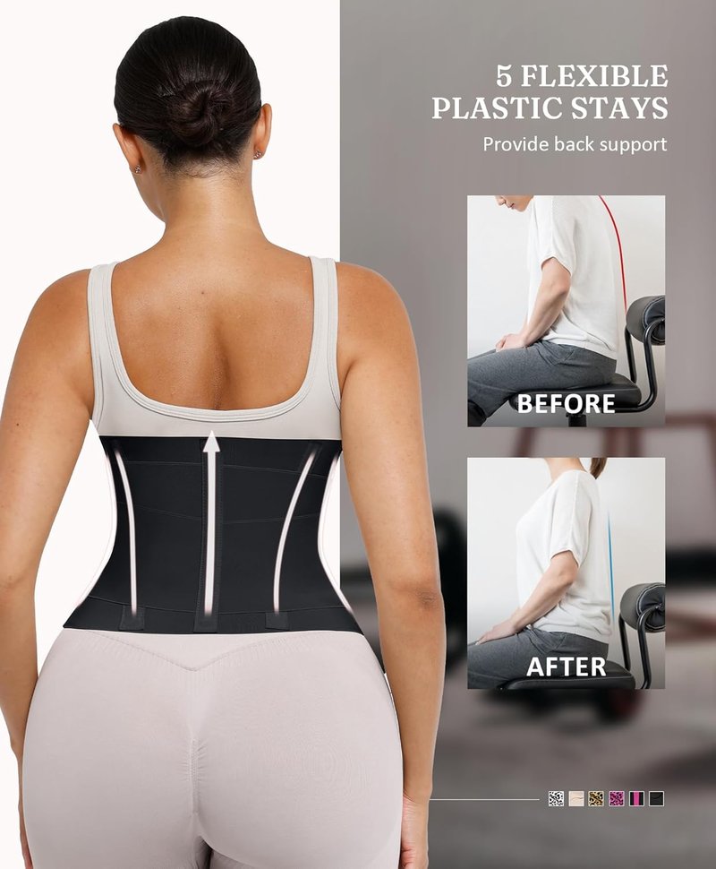 Waist Trainer for Workout | Tummy Control Body Shaper - Adjustable Trimmer Belt for Men & Women
