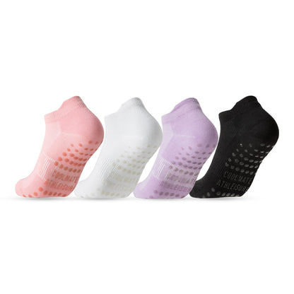 CoolMate Pilates Socks with Grips for Women, Yoga Socks, Crew Non Slip Women for Workout, Barre, Pilates Gifts