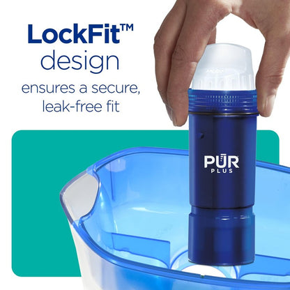 PUR Plus Water Filter Replacement for Pitchers & Dispensers, 6-Month Supply, Blue (PPF951K3), 3 Count (Pack of 4)