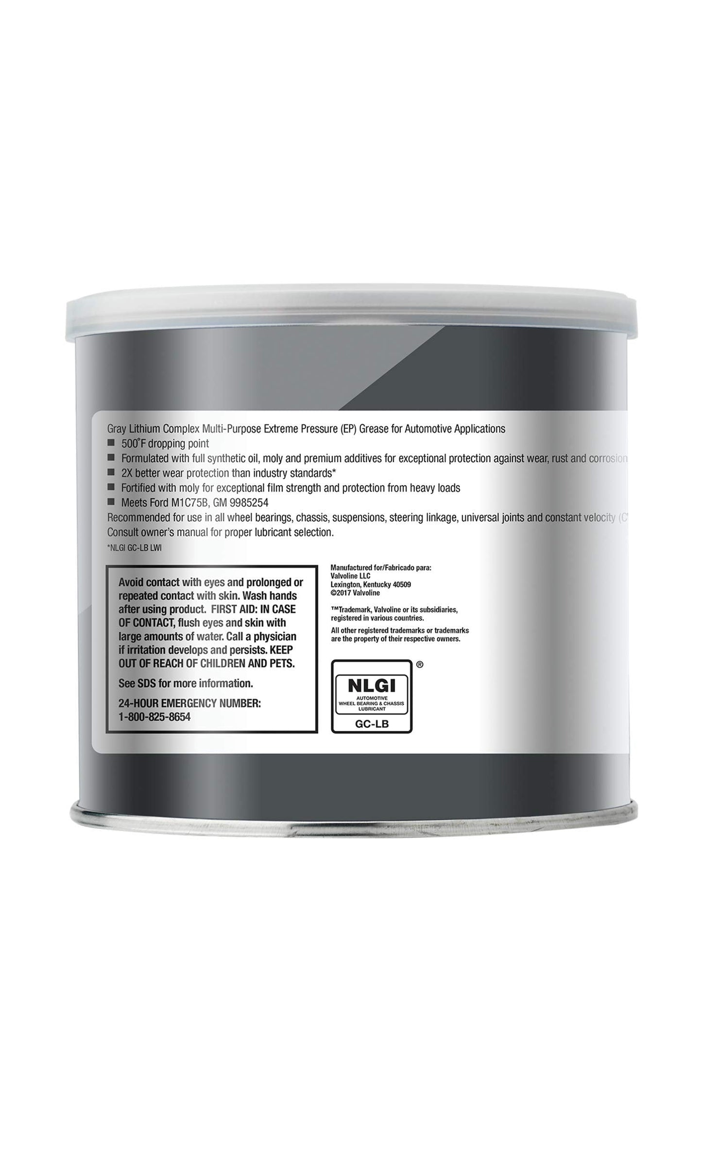 Valvoline - VV986 Moly-Fortified Gray Full Synthetic Grease 1 LB
