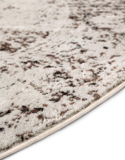 Unique Loom Sofia Collection Area Rug - Casino (7' 1" Round, Beige/ Tan)