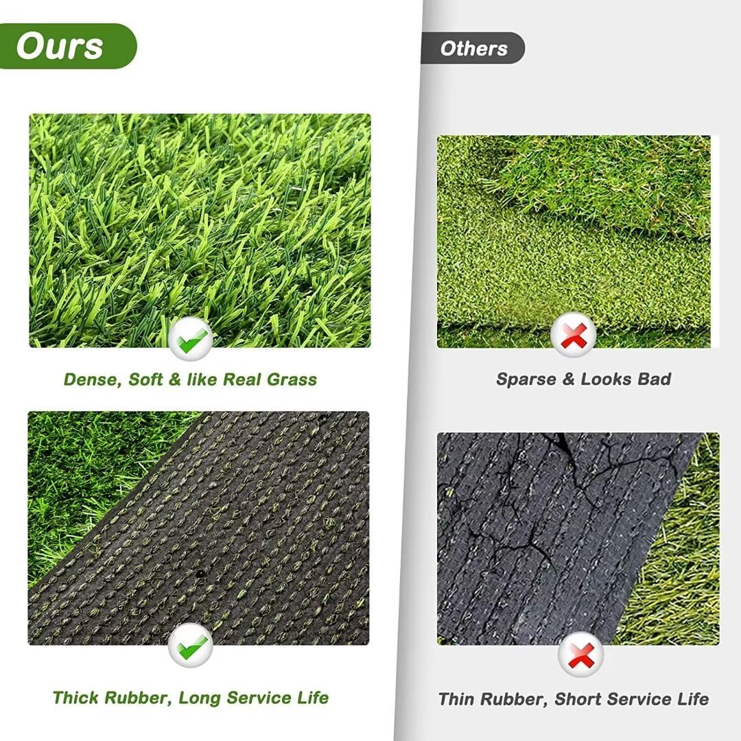 CooZero Artificial Grass, 47.3"x31.5" Professional Dog Grass Mat, Potty Training Rug and Replacement Turf Outdoor Rug Patio Lawn Decoration, Easy to Clean with Drainage Holes(47.3x31.5 inches)