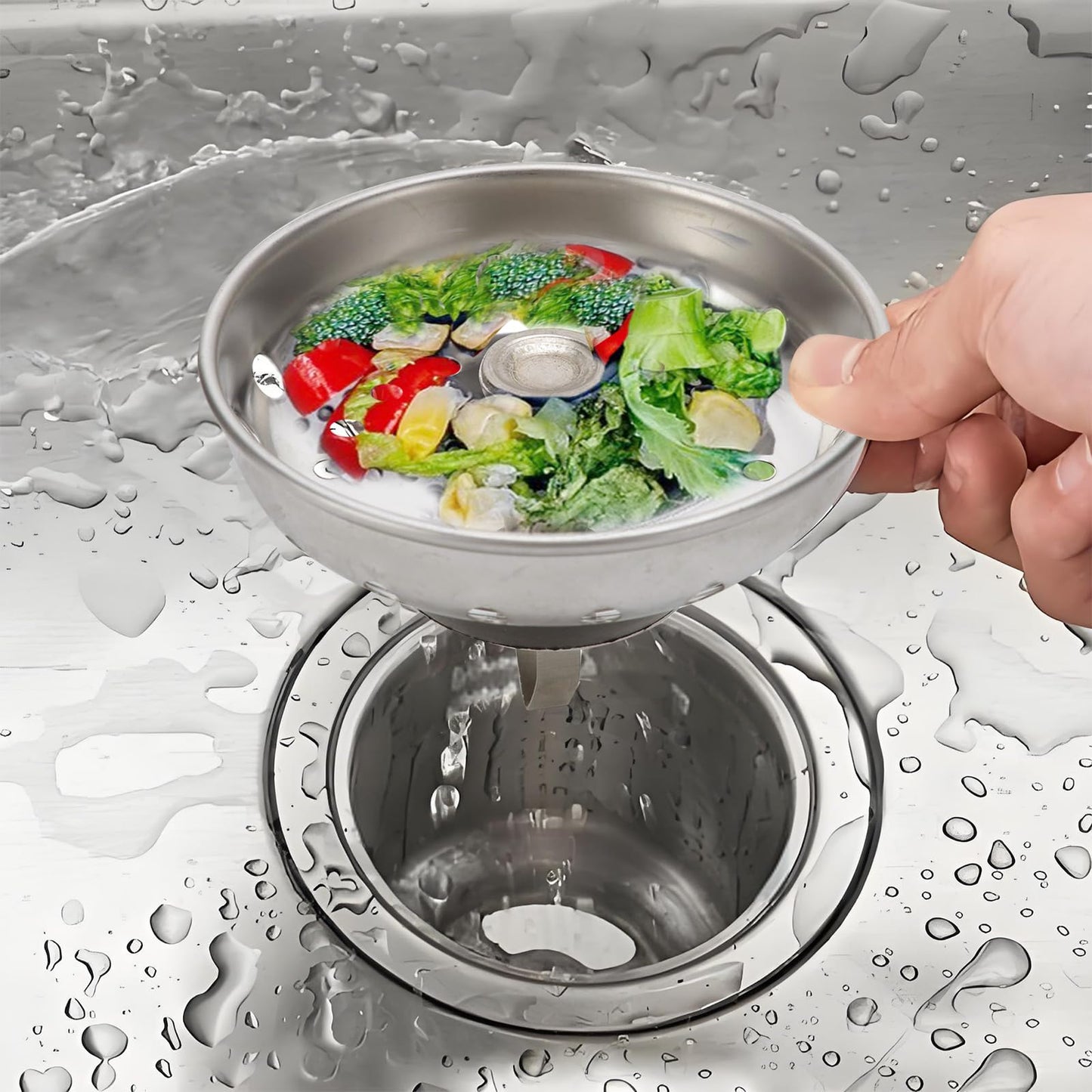 ELAORY 3 Pack Kitchen Sink Stopper, Kitchen Sink Drain Stopper, Stainless Steel Garbage Disposal Stopper, Kitchen Sink Plug Sink Stopper, 3-1/2 inch Universal Kitchen Sink Drain Cover