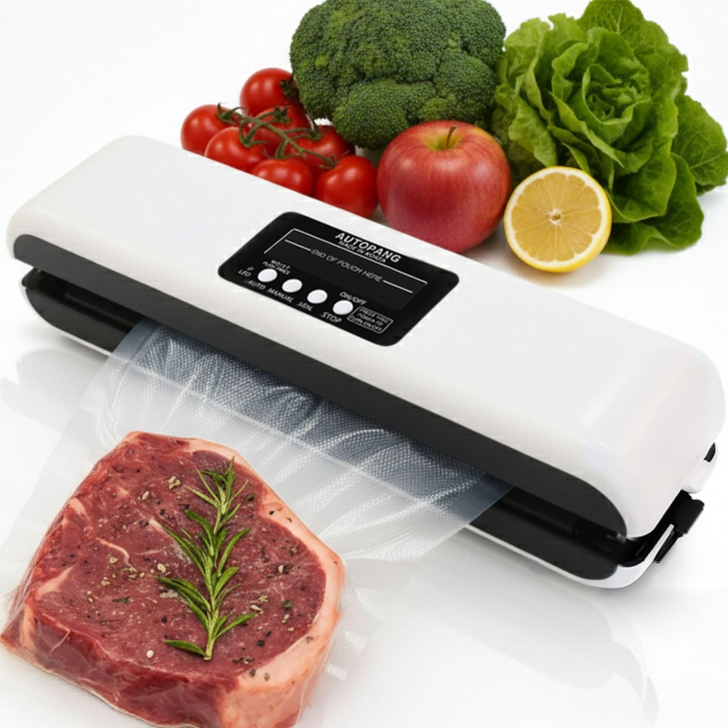 AUTOPANG Automatic Vacuum Sealer Machine, Cordless Food Preserver with 85Kpa Suction & Pulse Mode, Durable Silicone Chamber, Includes 20 Exclusive Sealer Bags
