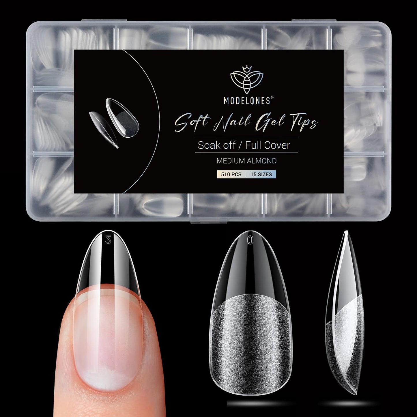 modelones 9 in One Gel Nail Glue Brush On Nail Glue 15 ml for Tips, Rhinestones, Base Coat, Blooming Art Gel Kit for Press on Nails Acrylic Tips U V Lamp Needed 2Pcs