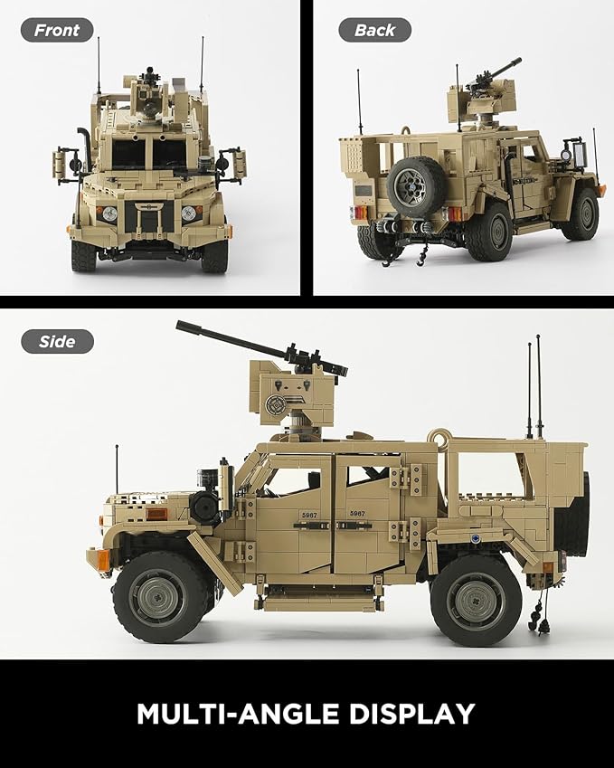 JLTV Building Blocks for Adults Military Vehicles Building Sets Collectible Car Building Kit for Adults (2479 Pcs)