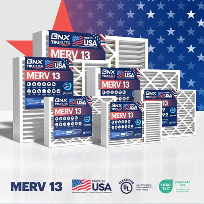 TruFilter 213 Air FIlter, AprilAire 213 Replacement Filter for AprilAire (2-Pack) - MERV 13 - MADE IN USA - HVAC AC Furnace Filters Allergies, Mold, Bacteria, Smoke, MPR 1900 FPR 10 Air Filter