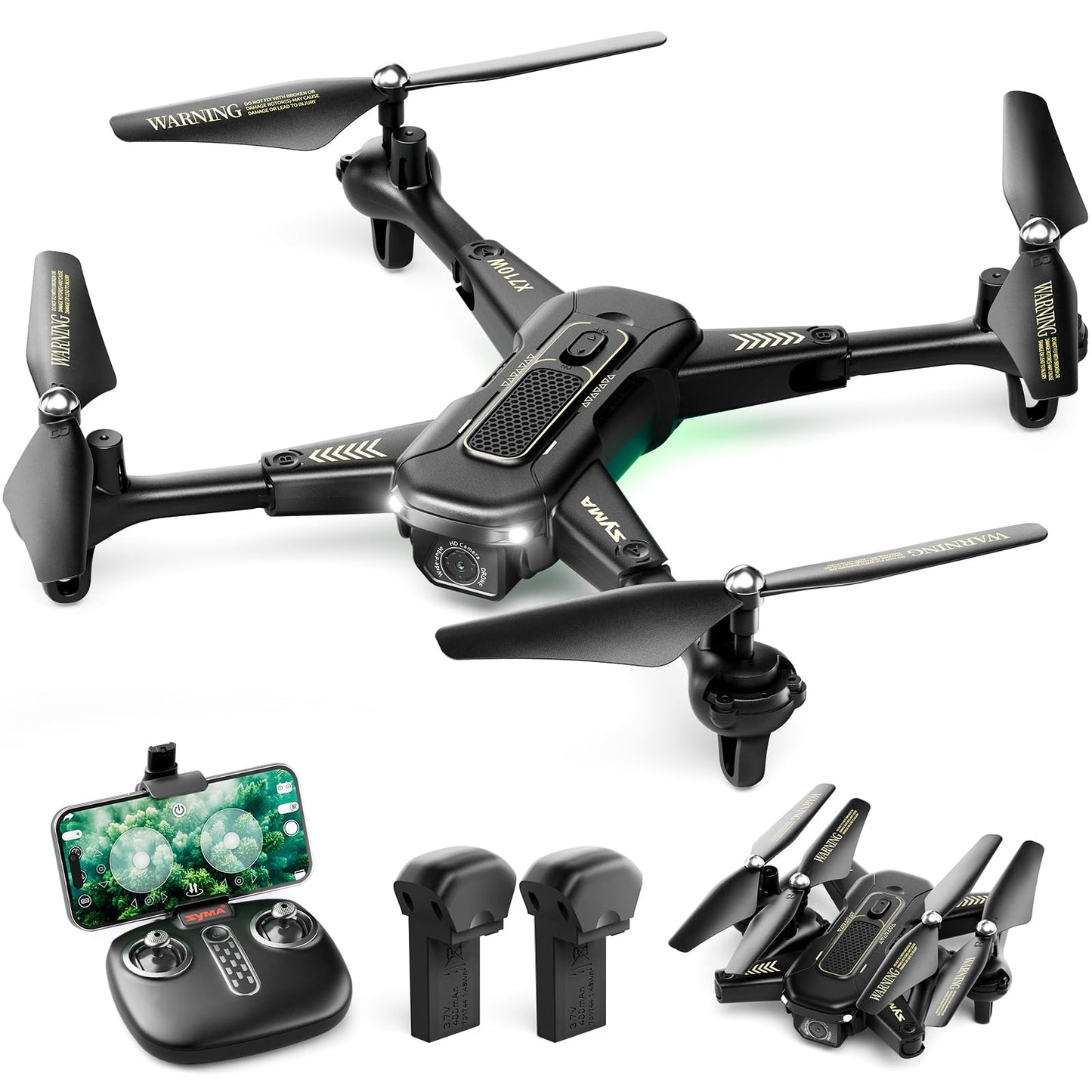 SYMA Drone with Camera for Adults, X710W FPV HD 1080P Camera Drone for Beginners, Foldable Quadcopter Toys Gifts with Optical Flow Positioning, Tap Fly, Headless Mode, 24Mins Long Flight Time
