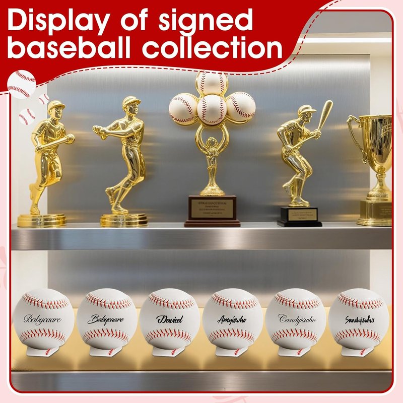Wooden Baseball Stand - Home Plate Shape Display Holder for Memorabilia | Heavy Duty Baseball Decor for Office & Trophy Shelf