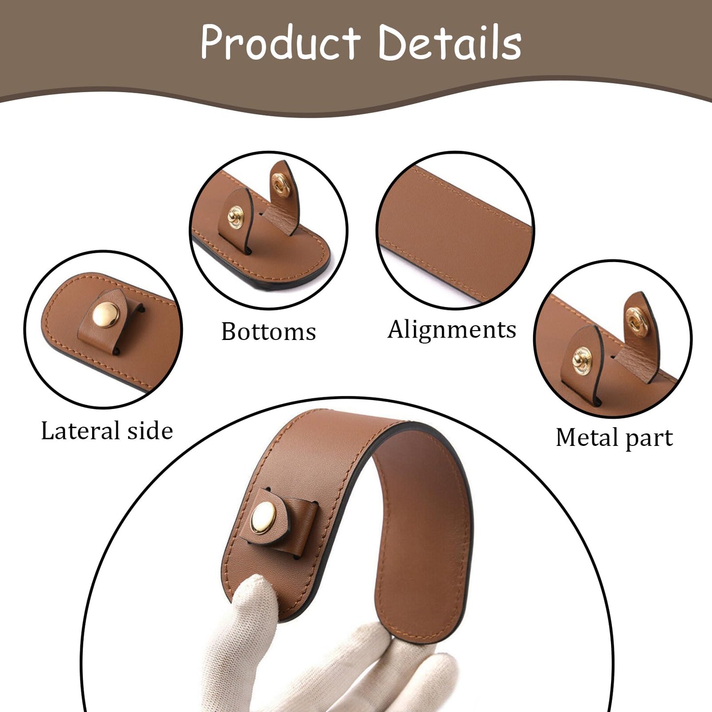Fkereg 2 Pack Leather Purse Shoulder Strap Pads for Pressure Relief, Detachable Bag Handle Wrap Cover, Crossbody Handbag Tote Straps Replacement, Backpack Handle Protector Cushion, Beige