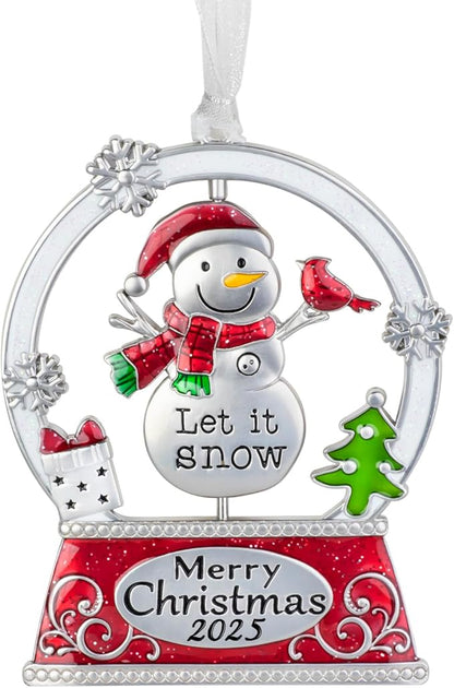 Laraine Christmas Tree Ornaments – 2025 Decorative Rotation Hanging Pendant of Car Charm Holiday Keepsake Gift Home Decor (Snowman (2025))