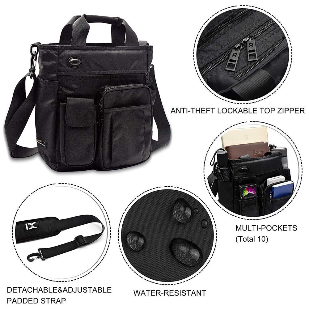 AlwaySky Crossbody Messenger Bag Business Sport Travel Multifunctional Shoulder Bag Laptop Bag Men Women
