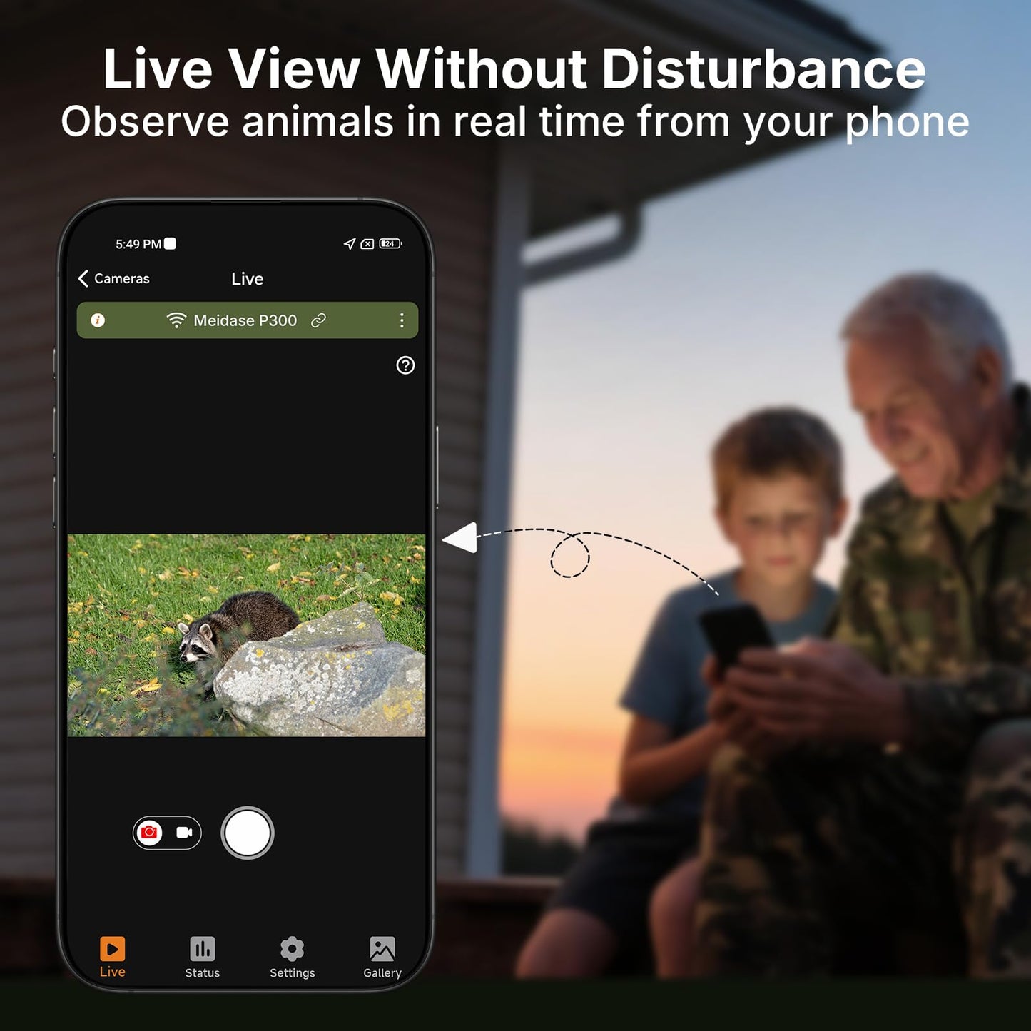 Meidase P300 Pro (Non-Cellular) WiFi Trail Camera, Dual-Antenna 165ft Range, 7800mAh Battery,Fast 0.1s Trigger Speed Motion Activated 64MP Photos, 1296p HD Video, 64GB Industrial SD Card Included