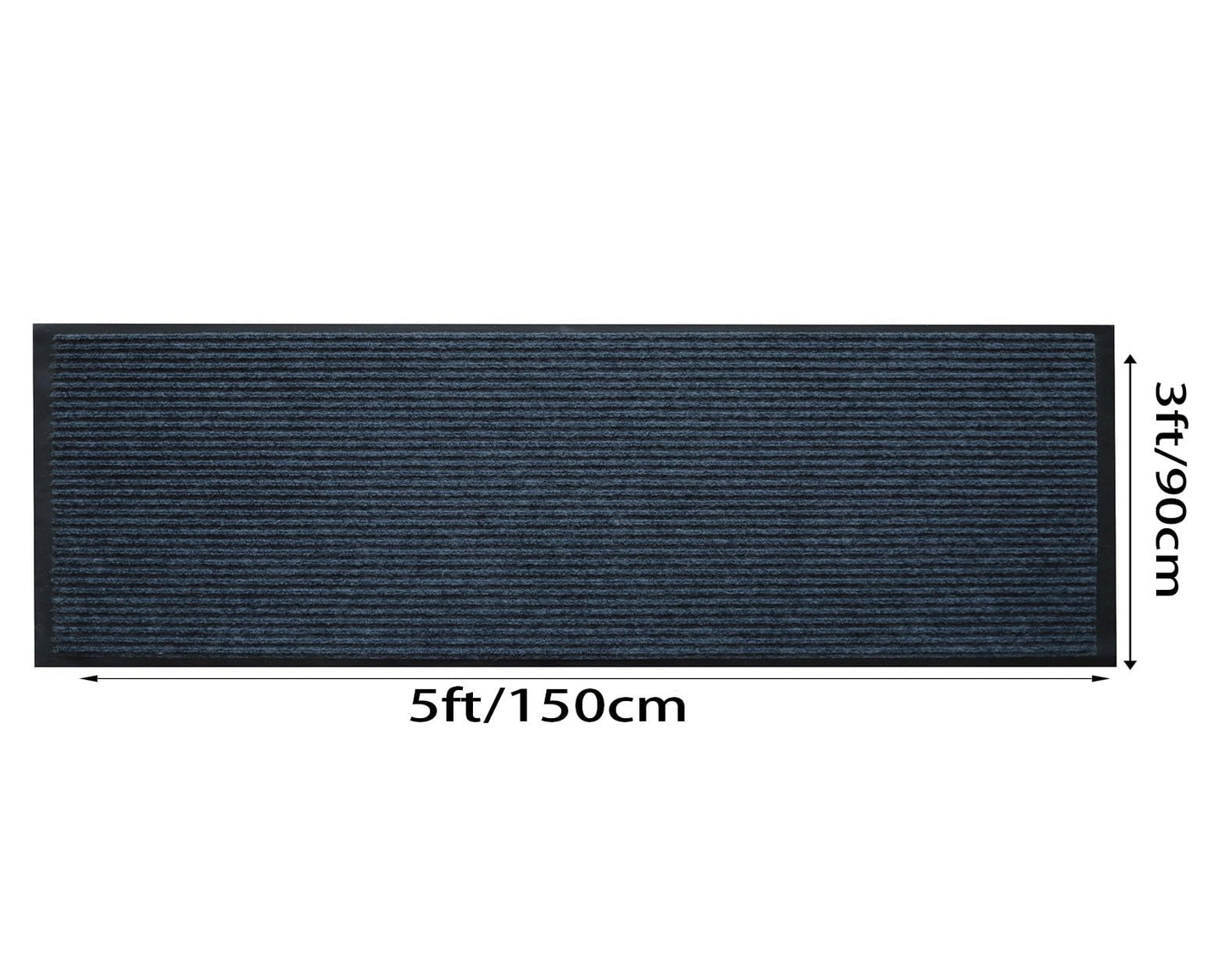 SRDDQLC Commercial Grade Door Floor Mat Brush Step Entrance Mat 3' ×5' Outdoor Indoor Mat Waterproof Rubber Back Rugs for Home Office Business Areas Dark Grey