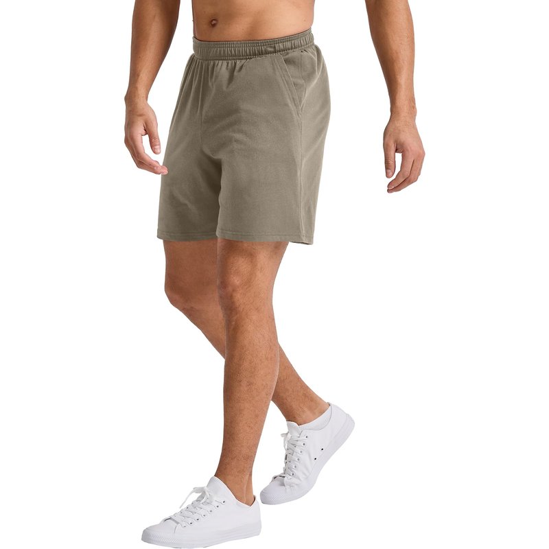 Hanes Men's Originals Cotton Shorts with Pockets, Pull-on Jersey Gym Shorts, 7"