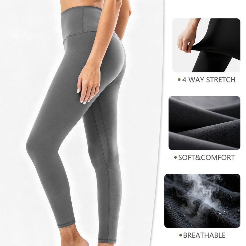 Dimore 3 Pack Leggings for Women with Pockets,Womens Workout Leggings High Waisted Yoga Pants for Tummy Control Gym