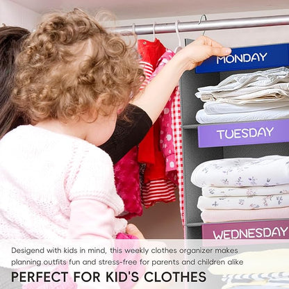 VERONLY Weekly Hanging Closet Organizer