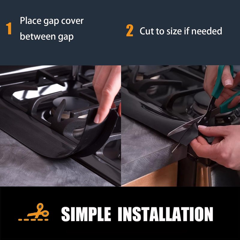 SEVCHY Silicone Stove Gap Covers (2 pack), Oven Gap Filler, Heat Resistant Stove Gap Filler, Seal Gap between Stovetop and Counter, Easy Clean (21 inch, White)