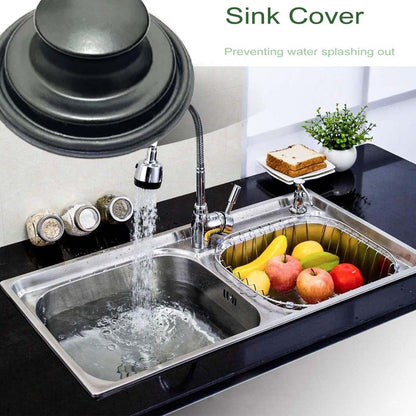 3.35 Inch Kitchen Sink Stopper for Garbage Disposal Stopper, Stainless Black Garbage Disposal Plug Fits Standard Kitchen Drain Size of 3 1/2 Inch, for Insinkerator, Kitchenaid, Kohler, Waste King