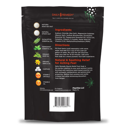 Tea Tree Oil Foot Soak with Epsom Salt - Made in USA - 16 Ounces