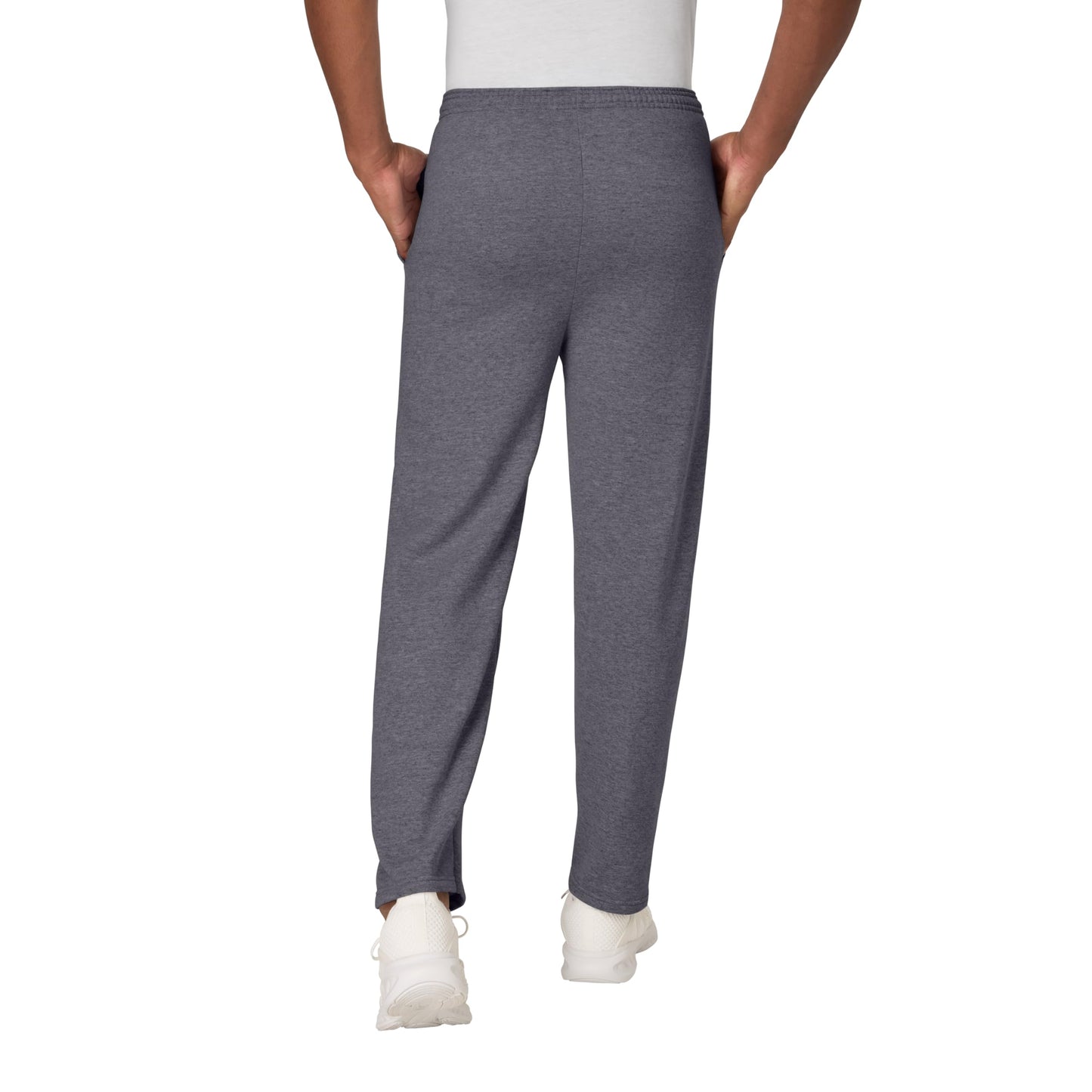 Hanes mens Hanes Comfortsoft Ecosmart Men's Fleece Sweatpants, Charcoal Heather, Large US