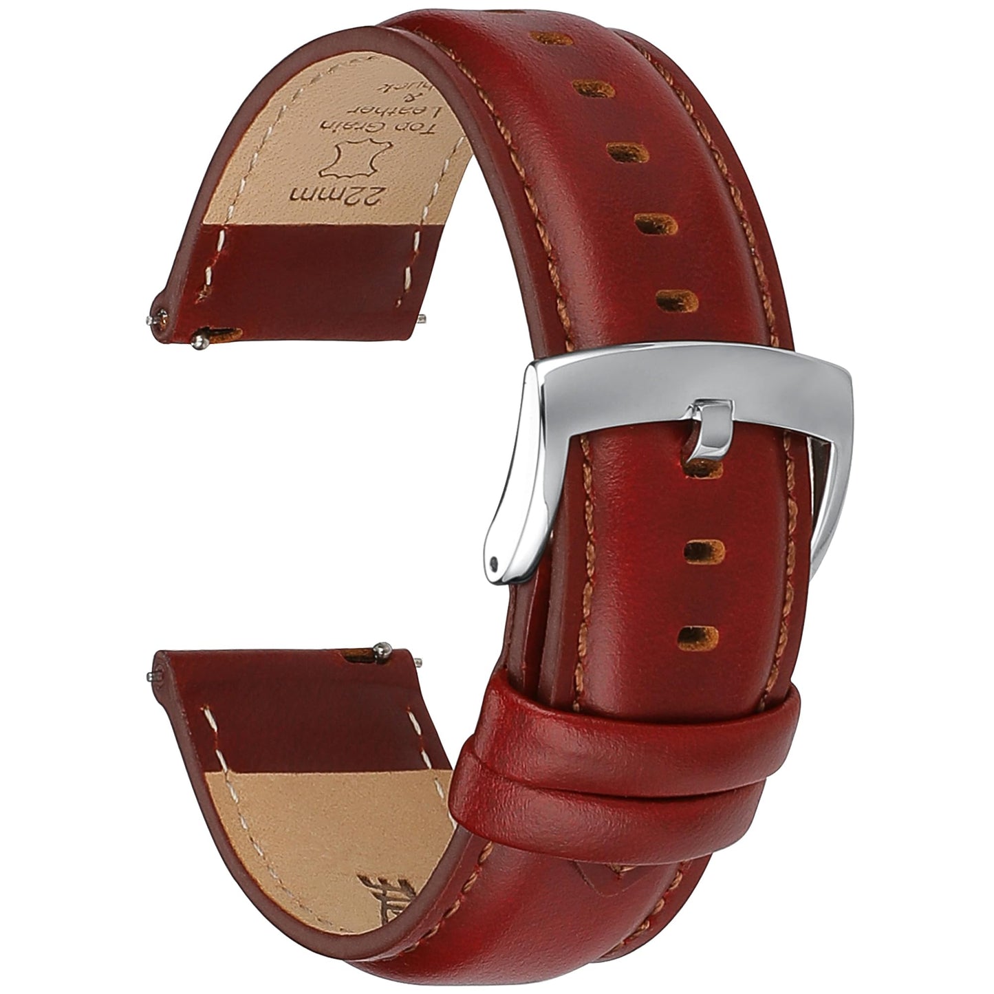 CORROPELLE Leather Watch Bands Quick Release, Elegant Top Grain Leather Watch Straps Band Replacement for Men and Women, Watch and Smartwatch, Choice of Width 18mm 19mm 20mm 21mm 22mm