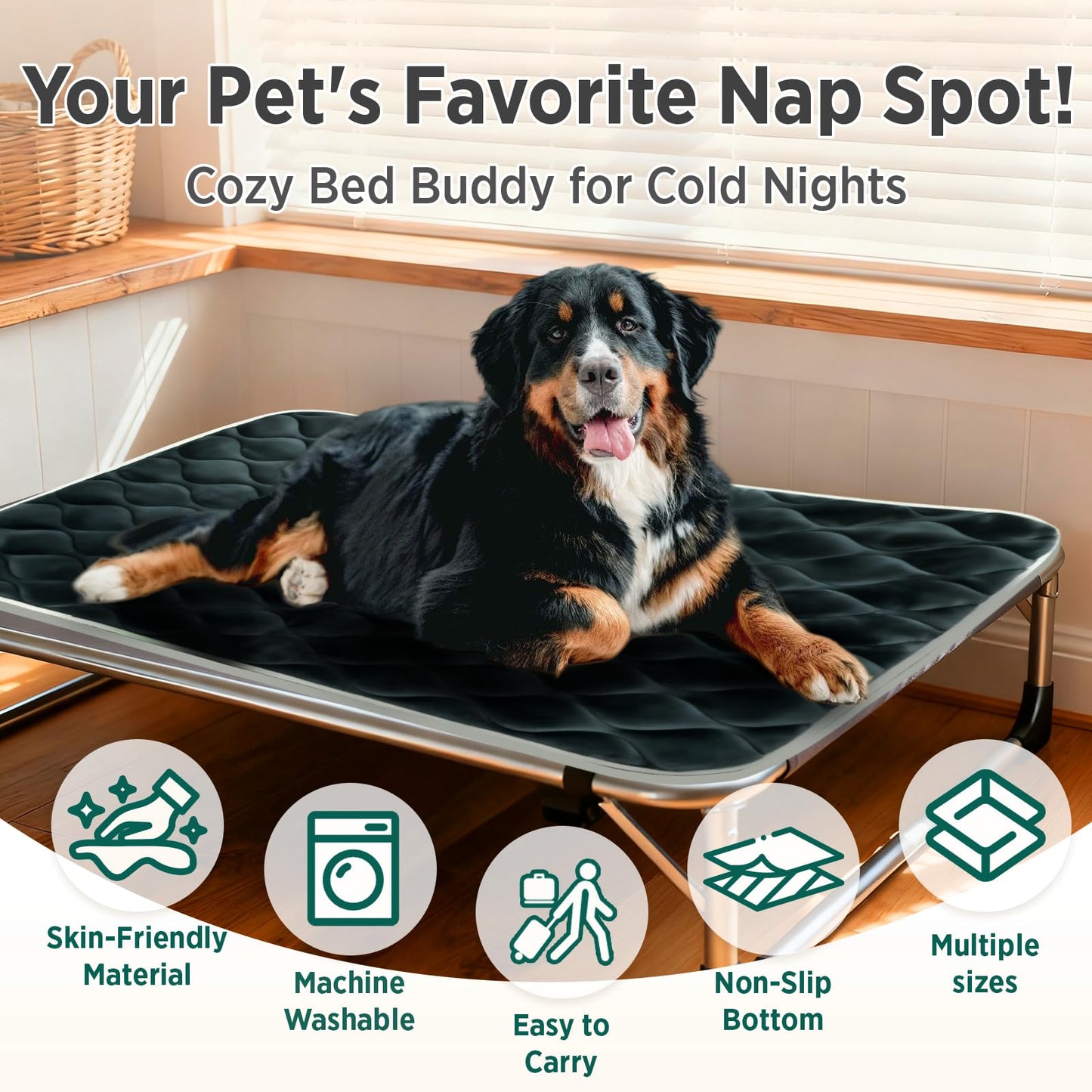 furrybaby Dog Crate Pad for Dog Cages Flat Crate Mat Kennel Pad with Anti-Slip Bottom Machine Washable for Pet Bed Sleeping (S 24x18'', Grey Mat)