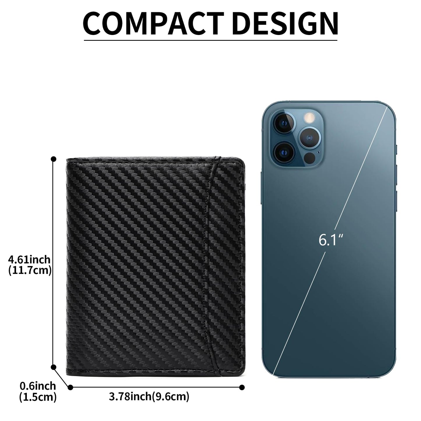 GAEKEAO Mens Wallet Slim Bifold RFID Blocking Thin Credit Card Holder Genuine Leather Minimalist Front Pocket Wallets for Men with Zipper Coin Pocket