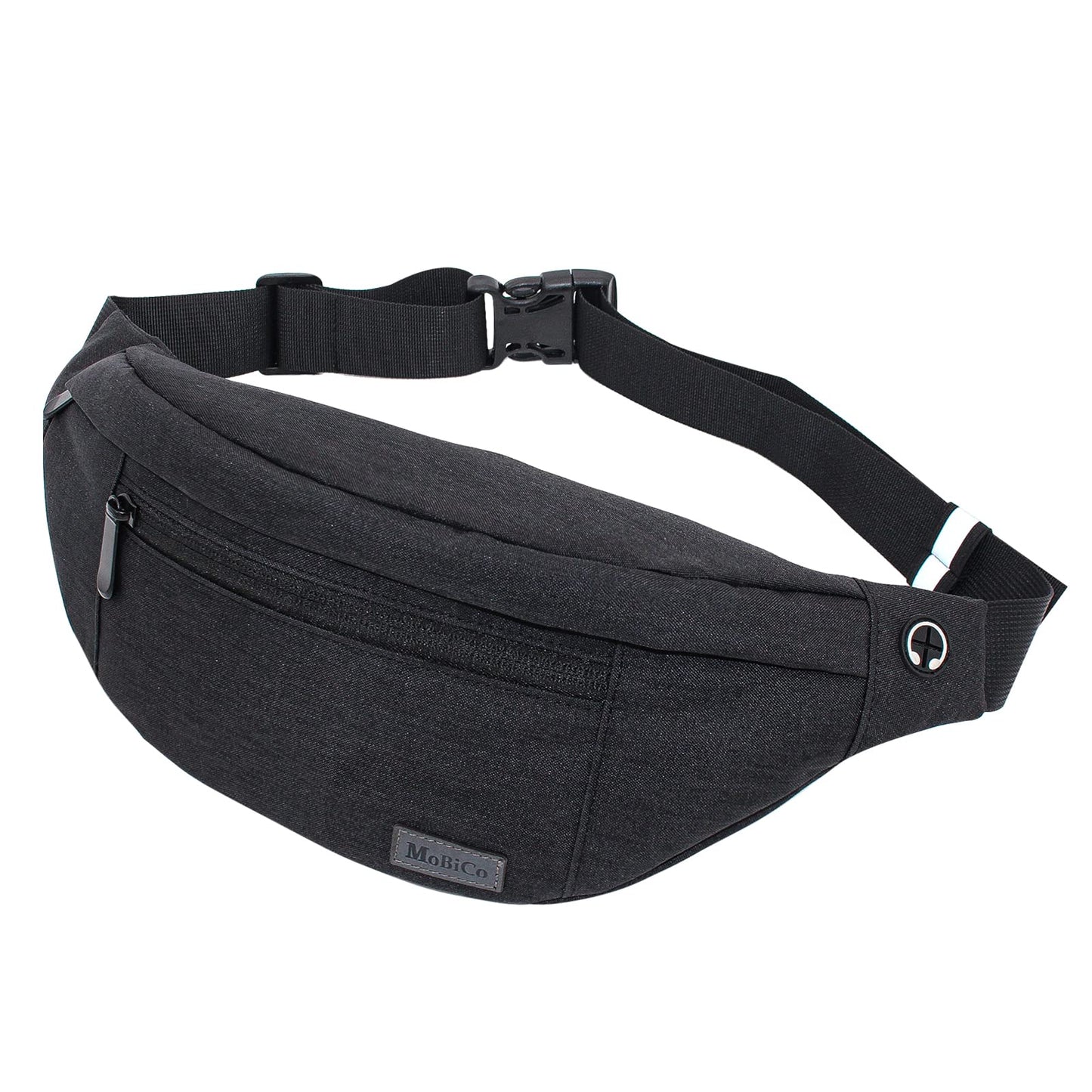 MOBICO Large Crossbody Fanny Pack for men women with 4-Zipper Pockets,Waist bag for Workout Traveling Hiking Running Walking Outdoors Sport Fishing Waist Pack…
