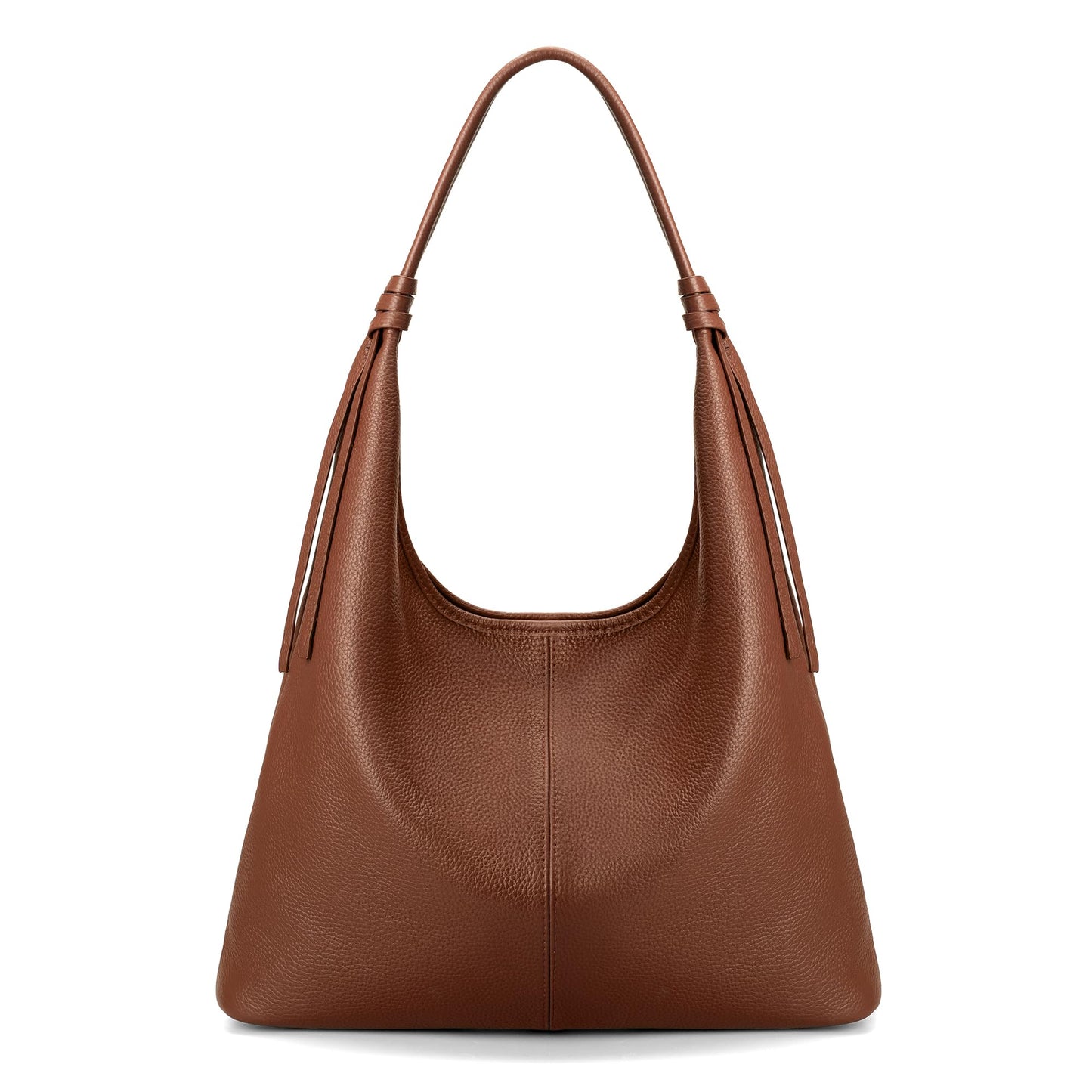 befen Genuine Leather Slouchy Hobo Purses for Women, Casual Hobo Bags Real Top Grain Leather Tote Handbags Women's Brown Shoulder Satchel for Shopping, Outing, Travel