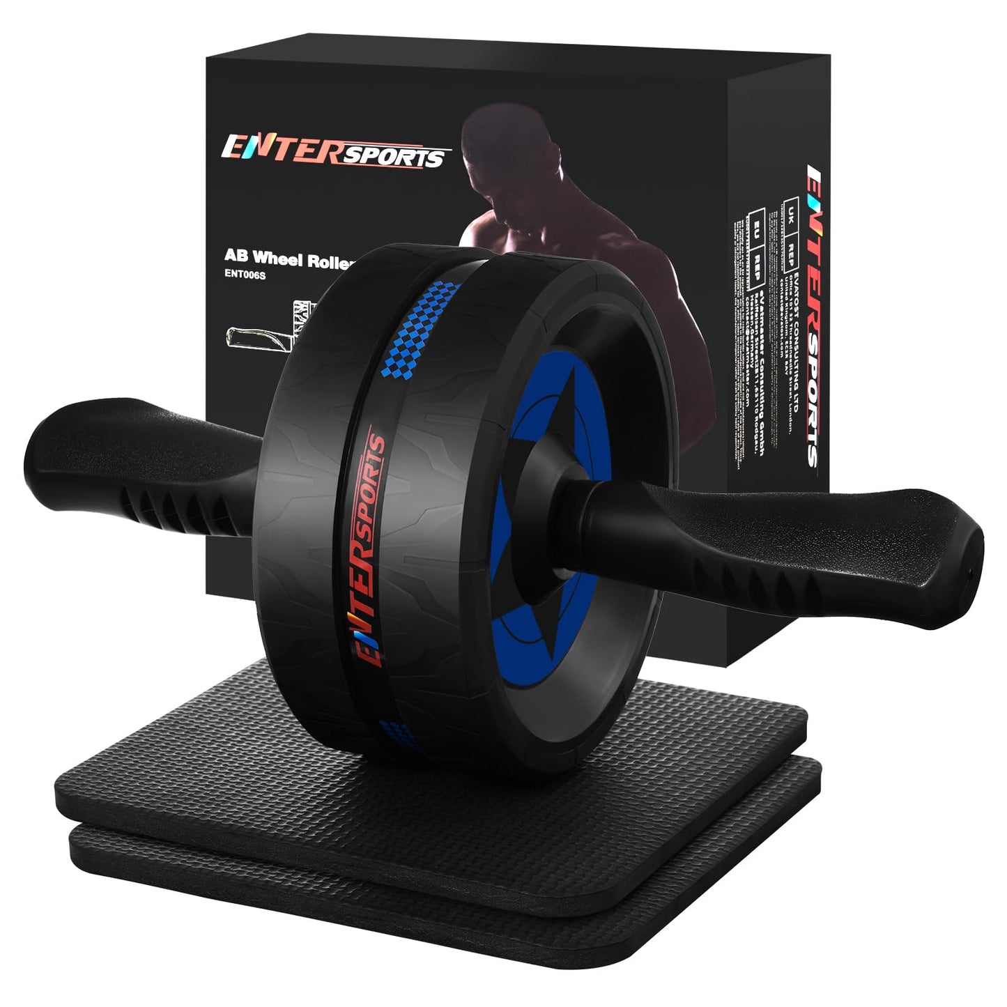 Ab Roller Wheel for Abs Workout - Abdominal Exercise Equipment with 2 Knee Pads for Home Gym, Core Strength Training, Fitness Equipment for Men & Women