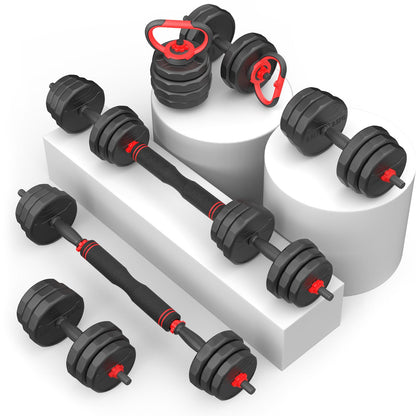 Adjustable Dumbbells, 20/30/40/55/60/70/80/90lbs Free Weights Dumbbells Convertible 2 or 3 in 1 Set Used as Barbell, Kettlebells, A Pair of Lightweight for Home Gym