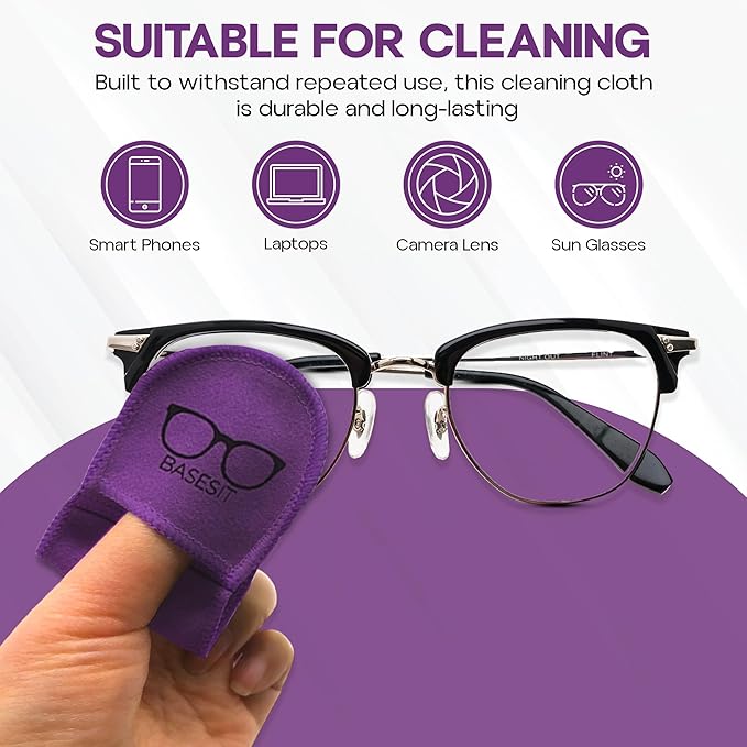 Eyeglass Cleaner Cloth 4 Pack, Eye Glasses Cleaner Wipes, Lens Cleaner
