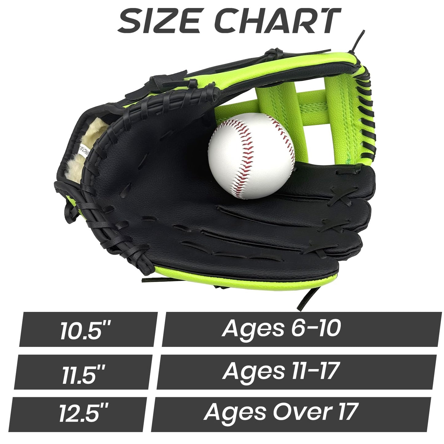 HolyElks Baseball Outfield Glove for Youth and Adults, Right Hand Throw