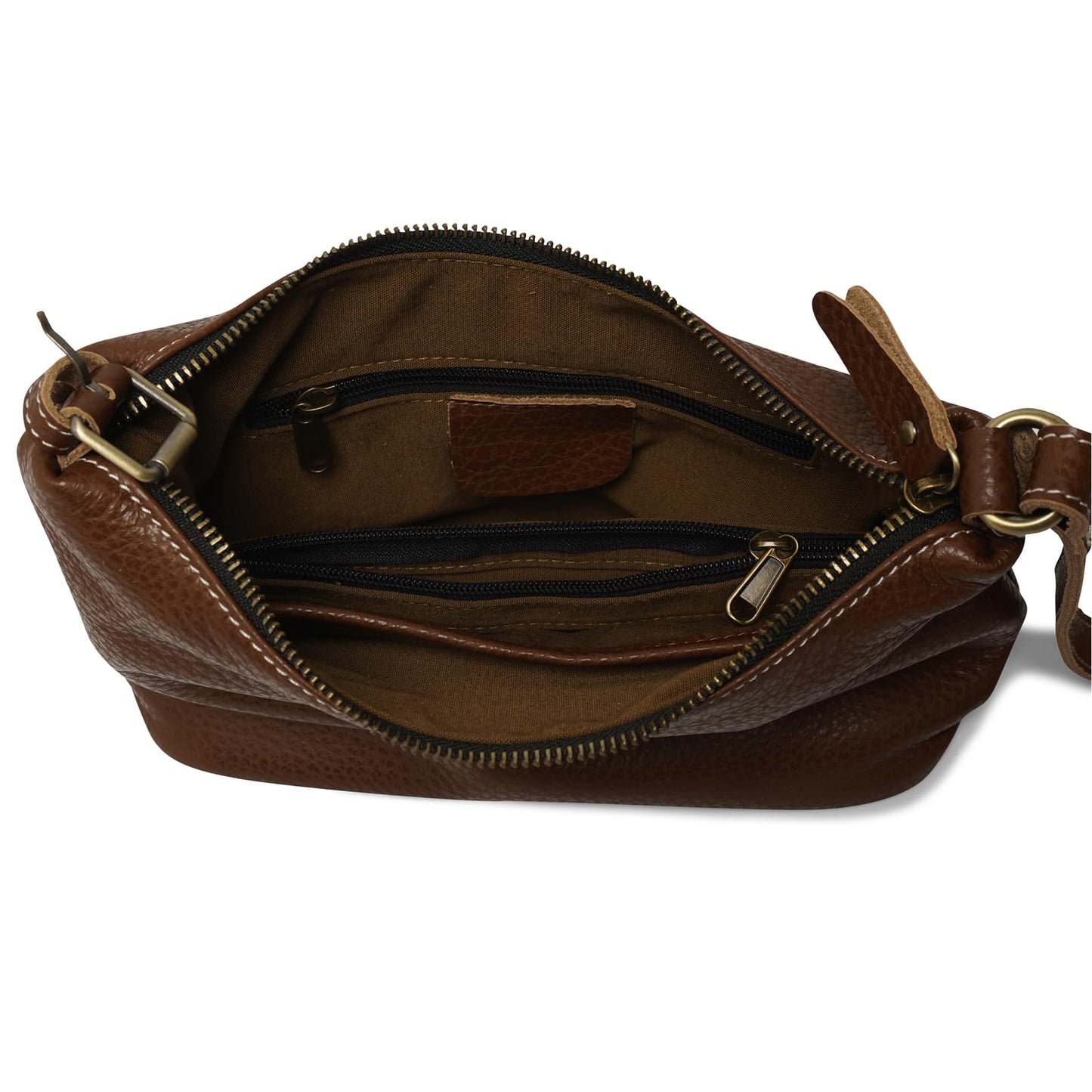 Elegant Women's Wallet Shoulder Bag Handbag Stylish Compact Large Capacity 100% Full Grain Leather Durable Easy to Clean Affordable Fashionable and Lightweight (Red Brown)
